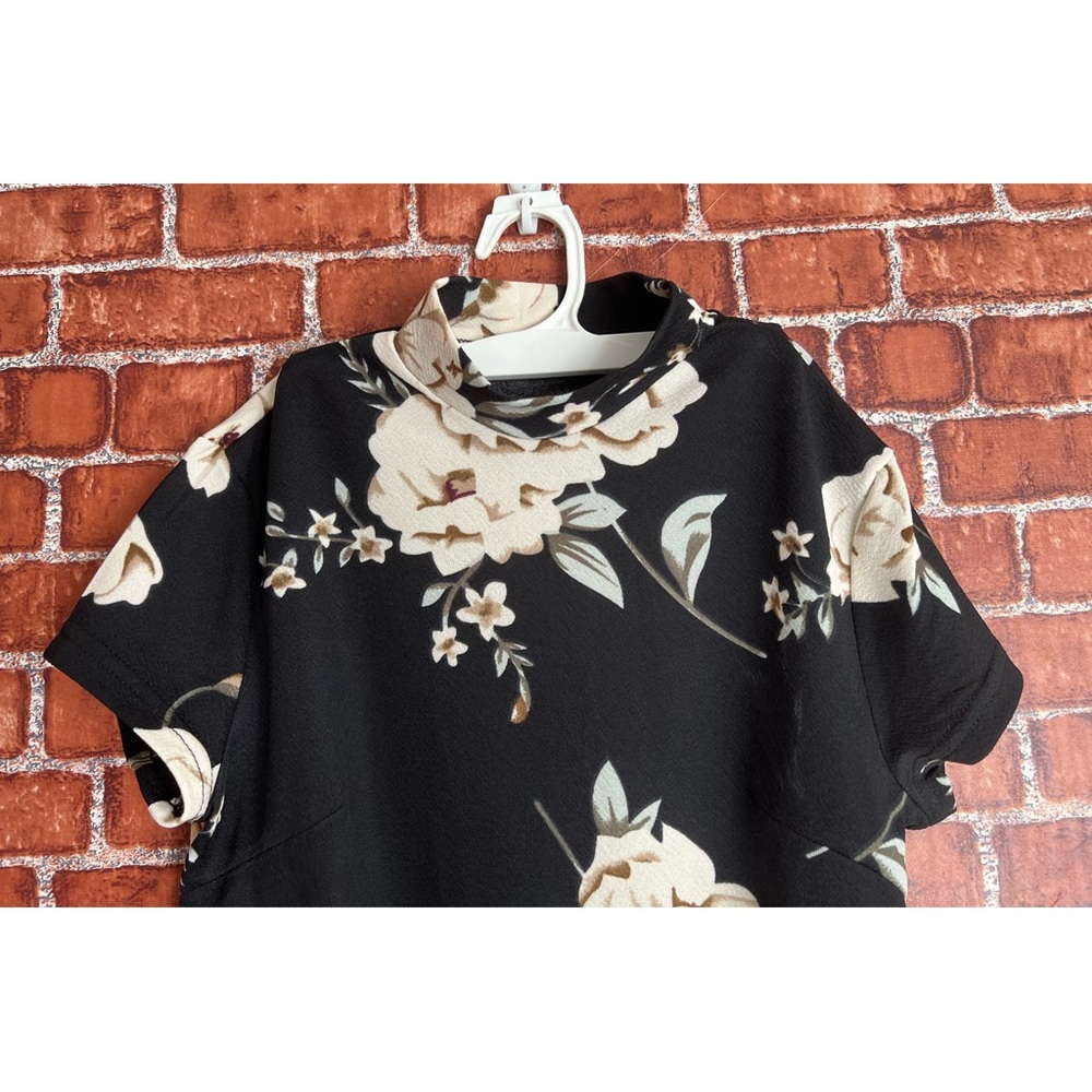 Shein Mock-Neck Floral Print Bodycon Dress - Picture 4 of 9